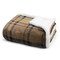 Americanflat 60x80 Oversized Tattersall Fleece Throw Blanket - Reversible Sherpa Backing - Ultra Soft Plush Comfort - Cozy Warmth For Couch Or Bed - Brown